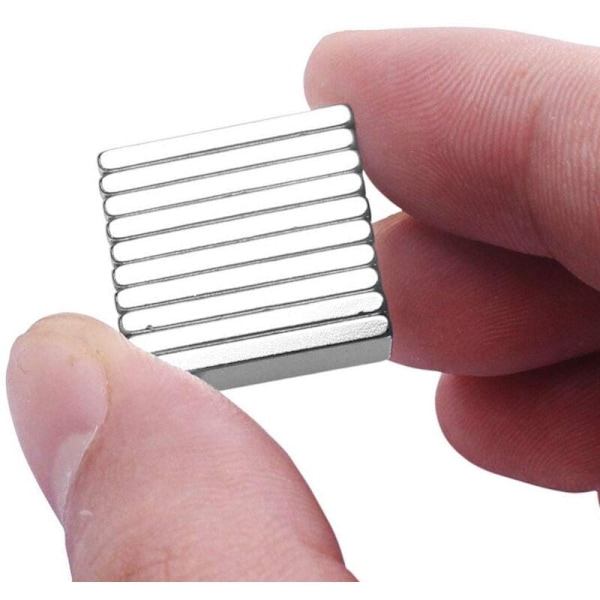 Harvinaiset maametallimagneetit, Super suorakulmaiset neodyymimagneetit, jääkaappi, DIY, keittiö, rakennuskellari - 20x10x2 mm (40 kpl)