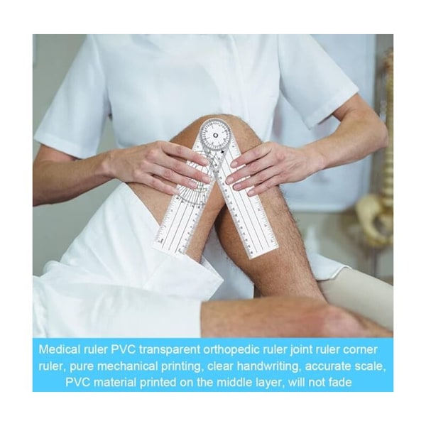 Kini goniometer, 2 st professionell 360 graders multi-rullad vinkel 14 tum medicinsk ryggrad