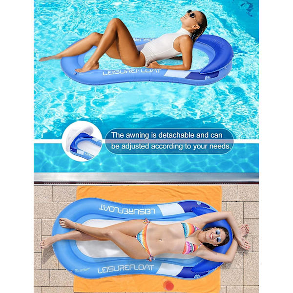 Röd flytande hängmatta pool float