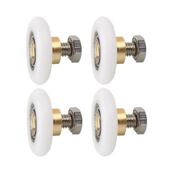 27 mm 4 stk. Roulette brusekabinedør, reservedele til brusekabinedør, reservedele til rillet brusekabinedør med diameter skruer 27 mm