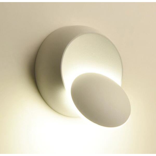 Moderne Minimalistisk Kreativ Justerbar LED Halvmåneformet Væglampe (Hvid Model, Varm Hvid 5W)