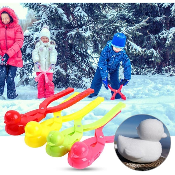 4-pack snöbollsmaskin leksak, utomhus snöleksaker för barn, roligt vinter snöbollsspel