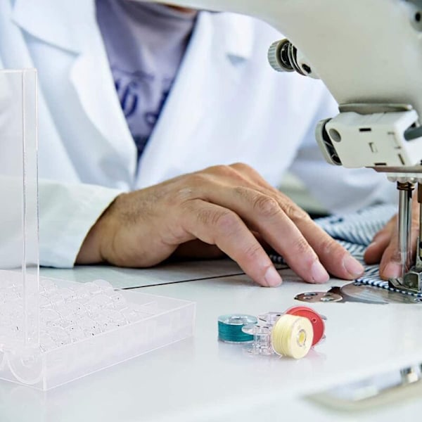 Spole Symaskin, Conframe spolemynter Universal Symaskin Spoler av plast symaskin med oppbevaringsboks (25 transparente deler)