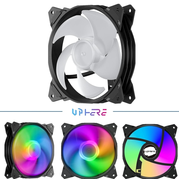 120mm 3pin LED Rainbow Ultra Quiet PC-kabinetventilator, 3-pak (PF120CF3-3)