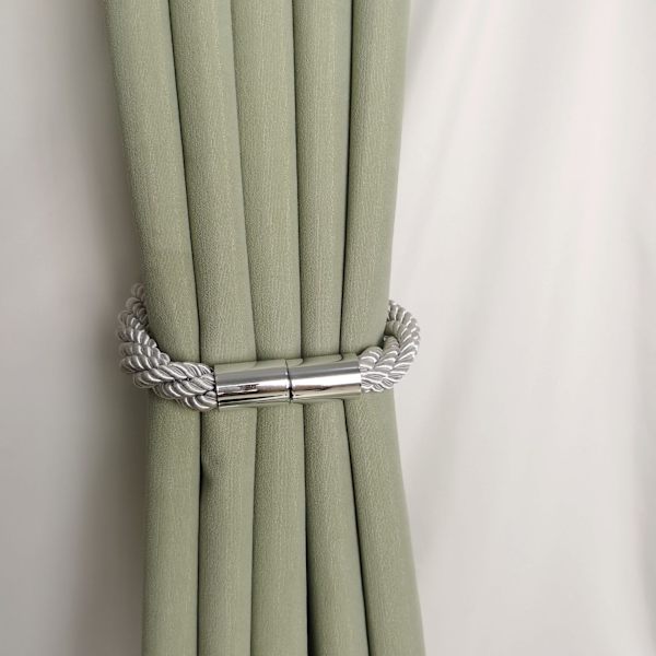 2 stk Blå Magnetisk Gardin Holdback Gardin Klips Tau Gardin Holder for Dekorasjon