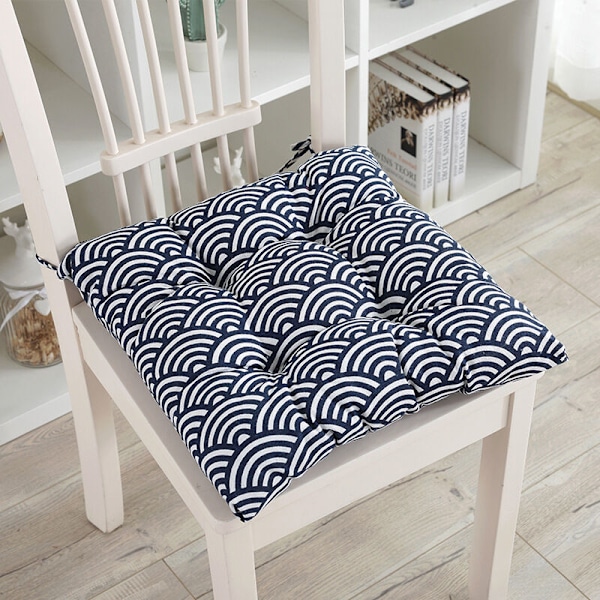 Stolpute Hageputepute - Komfortabel og tykk utendørs pute - Ideell for innendørs og utendørs bruk - 40x40 cm - Blå