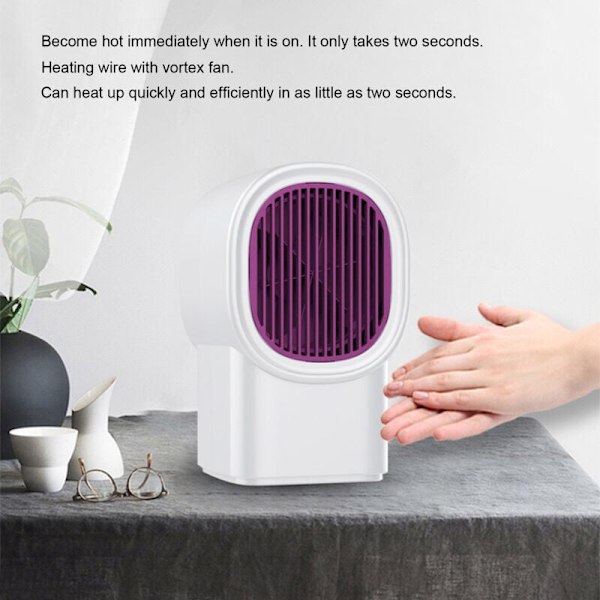Bärbar mini elektrisk radiator för hemmet, snabb värmefläkt, 110 V/220 V, 50 Hz, skrivbordsradiator med varmluft för vintern
