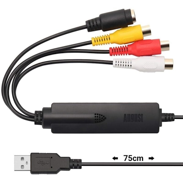 USB Digital Analog Lyd- og Videokonverter - Programvare Inkludert Konverter fra Videospiller og Videokamera