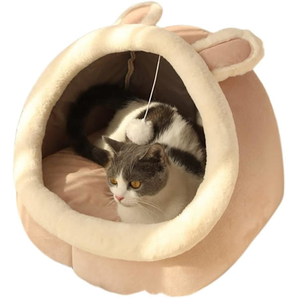 Djup sömn katt säng varm husdjur korg bekväm katt hus kattunge vilstol pad mycket mjuk söt kanin