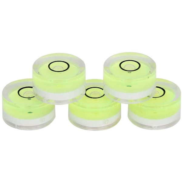Set med 5 mini runda vattenpass för 15 mm diameter mätverktyg för balans