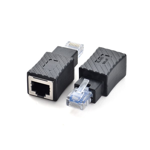 Cat5E/Cat6 Rj45 Ethernet-adapter, 2 stk. Rj45/8P8C han til hun 90 graders vinkelret Ethernet-adapter understøtter Cat6/Cat5E (Ethernet-adapter)