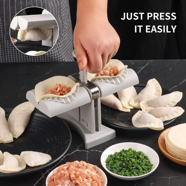 Wonton-forme, rustfrit stål dobbelthoved automatisk wonton-maskine, enkle værktøjer til dumplings