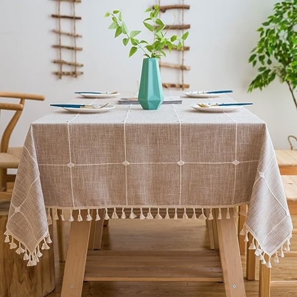 (kvadratbrun, 140 x 180 cm)Rektangulär bordsduk, fläcksäker