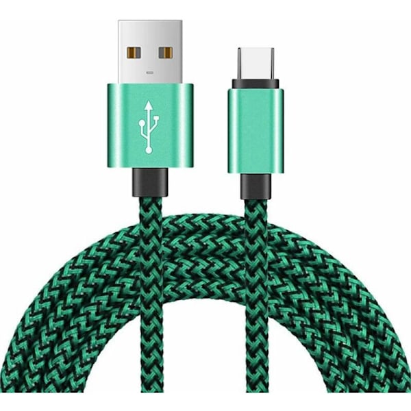 Sininen puhelinlatauskaapeli [2m] Punottu nylon USB-kaapeli puhelimen pikalataukseen - 2 metrin latausjohto