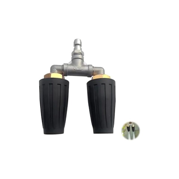 13x 9,6x13cm Kaksoisturbo pyörivä suihkusuutin, 4000 PSI 035 Pyörivä turbosuutin pistooli, 1/4 \"Pikaliitäntä, Puutarhatarvikkeet Korkeapainepesu
