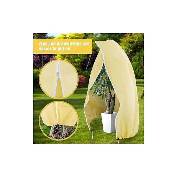 120 x 180cm 2 stk. overvintringsduk for planter, beskyttelsesdeksel, beskyttelsespose for planter, vinterdeksel for planter