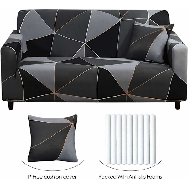 Uttrekkbart sofatrekk Curses Trykt Elastisk Sofa Sofatrekk For Sofa 1 Sittepute Sofabeskyttelse Universelle Møbler (2 Seter, Black Magic) uten ea