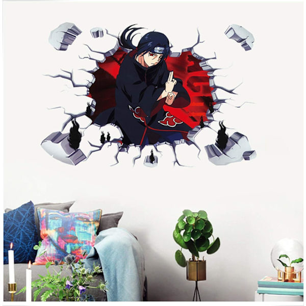 Huoneen sisustuksen sarjakuvaseinätarra One Piece 3D-näkymäseinämaalaus Lasten seinätarra Anime-juliste 40*60cm