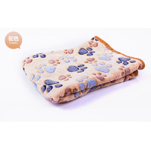 Dyreteppe Hund Valp Poter Trykt Scrunchy Egnet for Små og Mellomstore Kjæledyr Hunder og Katter Varm og Myk Sovepute Marsvin Burforing (Kamel)