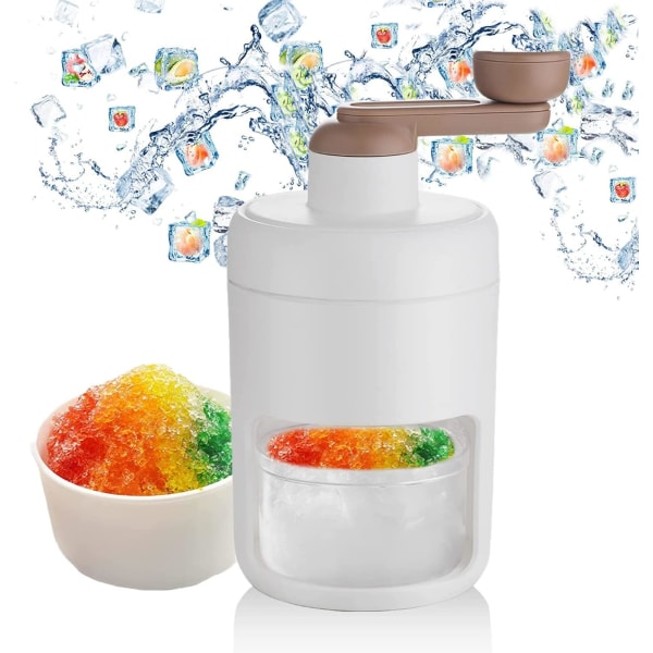 Manuell Ice Crusher for Home (Vit), Crushed Ice Machine with Ice