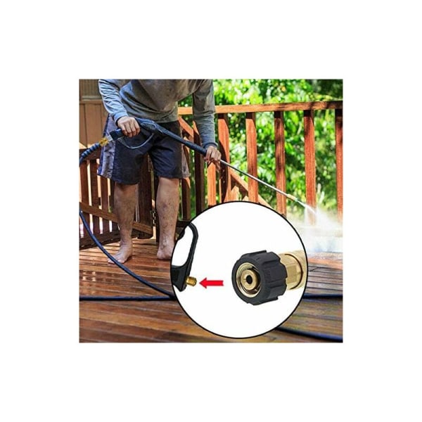 POWERTOOL M22 hann til 1/4 trykk Spyleslange Adapter Messing Innvendig Gjenge Hurtigkobling Deler
