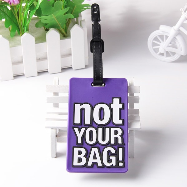 Bagasjelapper, 4 stk. bagasjelapper i PVC, bagasjelapper for reiser, koffertbagasjelapper, ID-lapper for visittkort, reisetilbehør (flerfarget)