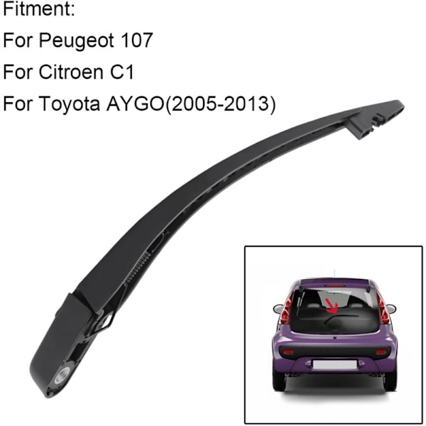 Bakrutetorkararm för Peugeot 107 Citroën C1 Toyota Aygo 2005-2003