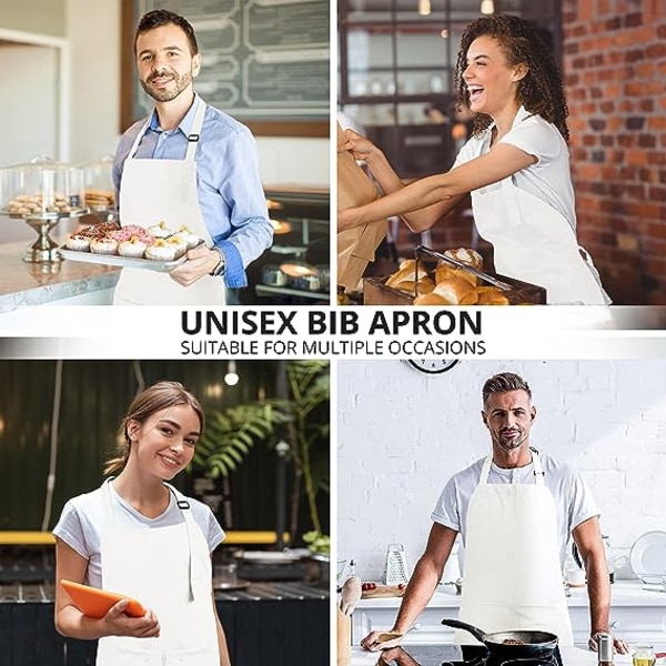 Utopia Kitchen 2-pak justerbar forklæde med 2 lommer