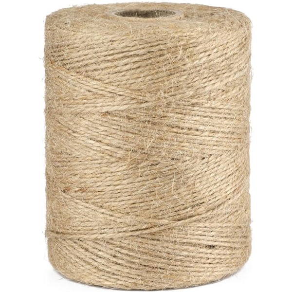 100m JUTE JUTE TIMER Naturlig tau Hagearbeid Wire Fint tau for Jardiage Bryllupsdekorasjon, Kreativ kunst DIY Gaveinnpakning