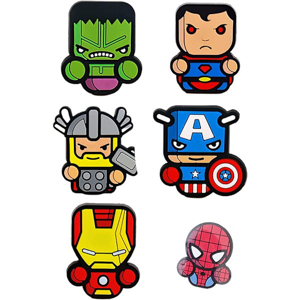 6 st kylskåpsmagneter (Avengers) Toy Story Avengers Alliance Prince Kylskåpsmagnet Barnmemo Festpåse Fyllmedel Platta 3D Actiondocka Gi