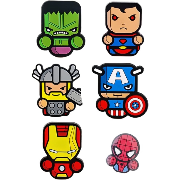 6 stk. kjøleskapsmagneter (Avengers) Toy Story Avengers Alliance Prince Kjøleskapsmagnet Barn Memo Fest Bag Filler Plate 3D Action Doll Gi