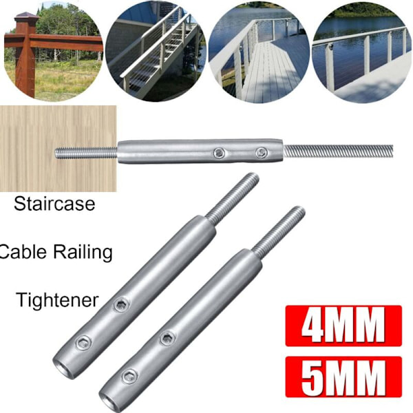 T316 ruostumattomasta teräksestä valmistetun vaijerikiristimen asennus 4 mm 5 mm 5 mm 5 mm portaisiin ja ramppeihin