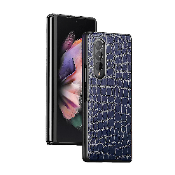 Krokodil Mönster PU Läderfodral Kompatibel Med Samsung Galaxy Z Fold 4, Hård PC Ram Stötsäker Skydd