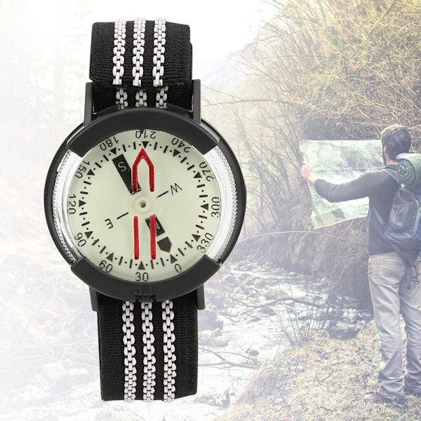 Snabb Kompassklocka, Handkänsla Urtavla Design Hög Precision Kompass med Akryl för Camping Dykning Vandring