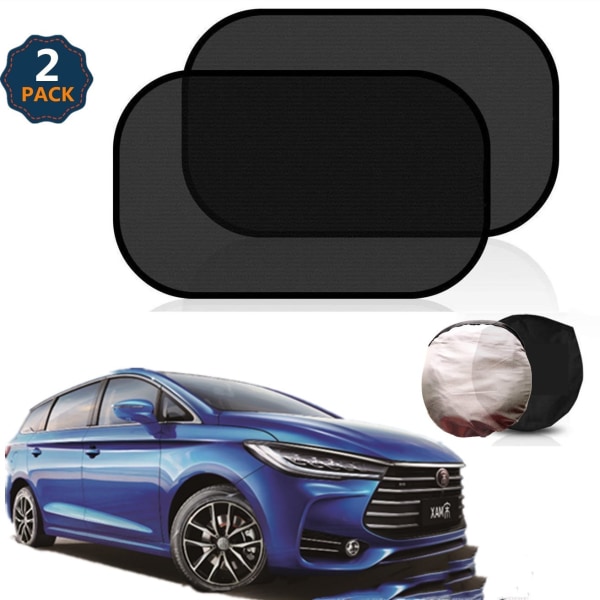 2-pack bilsolskydd Baby UV/Solskydd Bilvindruta sidofönster Självhäftande bilsolskydd Bakre sidofönster Universal