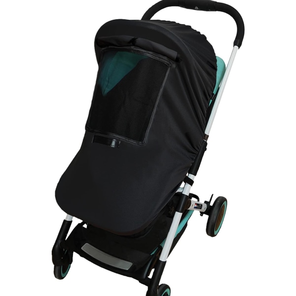 Barnevognssolskærm, Baby og Toddler Buggy Solskærm med Kighul, Universal Baby Barnevognsmarkise, Solskærm UV-beskyttelse Mørklægningsgardin til Bab