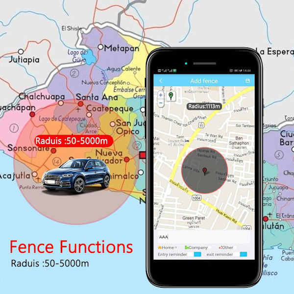 GPS-bilspårare, dold GPS-spårare och övervakningssystem med live-platsspårningsrapporter för bilar, vuxna, flotta
