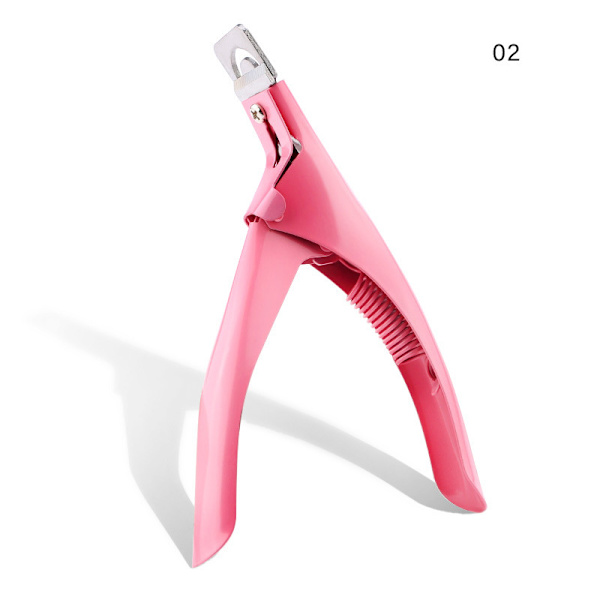 Nagelklippare i rostfritt stål, premium justerbar, för nagelskönhetsdesign (rosa)