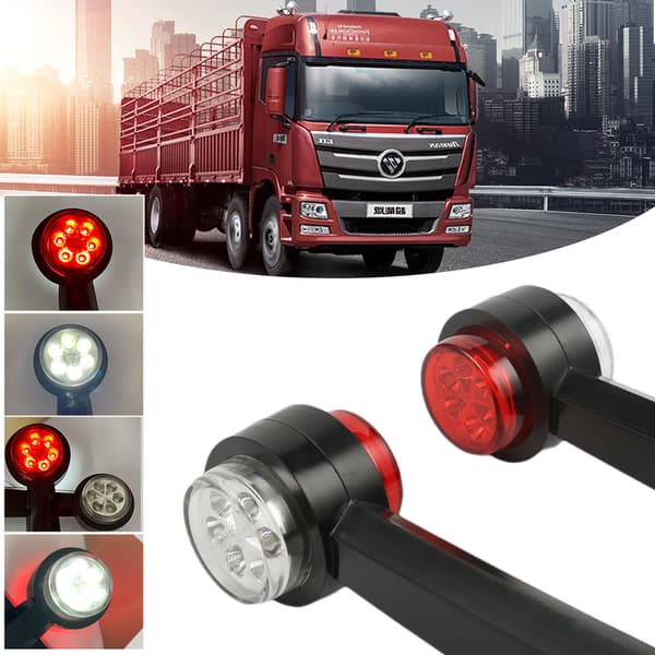 Sett med 2 sidemarkeringslys 12 V LED 15 cm for lastebilhenger