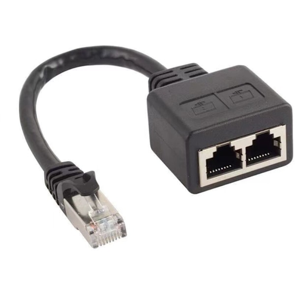 RJ45 Distributor adapter, Ethernet 1 til 2 RJ45 Nettverk STRP distributor, CAT8 nettverkskabel distributor for hjemme desktop