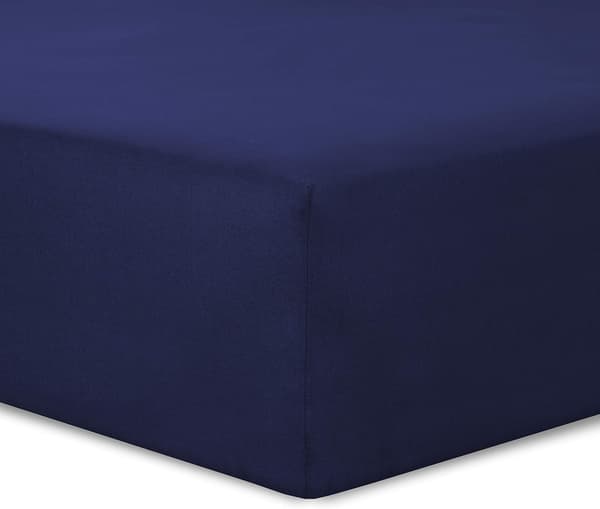 Lagen 150 x 200 cm - Farver: Navy - Bomuld: 57 Garn - 4 Elastiske Hjørner