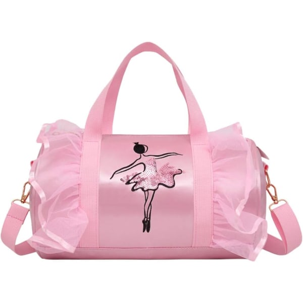 Girls Ballerina Bag Pink (Long Gauze), Axelväska Messenger Spo