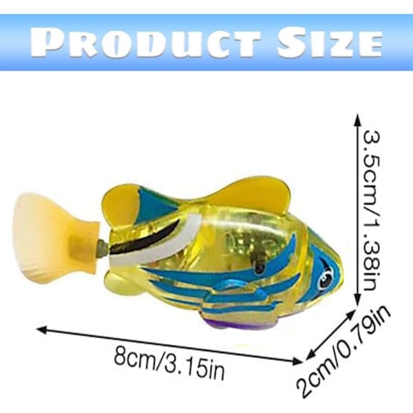 2 stycken robotfiskar, robot robotfiskar, simmande fisk som simmar, fiskig fiskfiskelektronik, robotfiskssköldpadda, för barn barnpresenter, elec