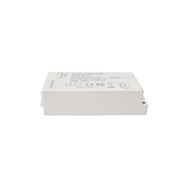 LED Transformer LED Strømforsyning - 30W, 12V DC, 2.5A Konstant Spænding til LED Strip Lys og G4, MR11, MR16 LED Pærer