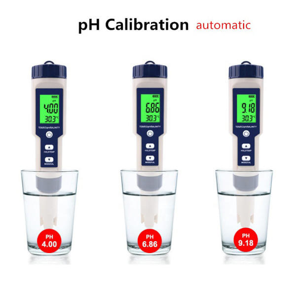 Ny hydrogenionkoncentration vandkvalitetstestpen Ph/Orp/H2 og Tem 4 i 1 digital drikkevandsmåler