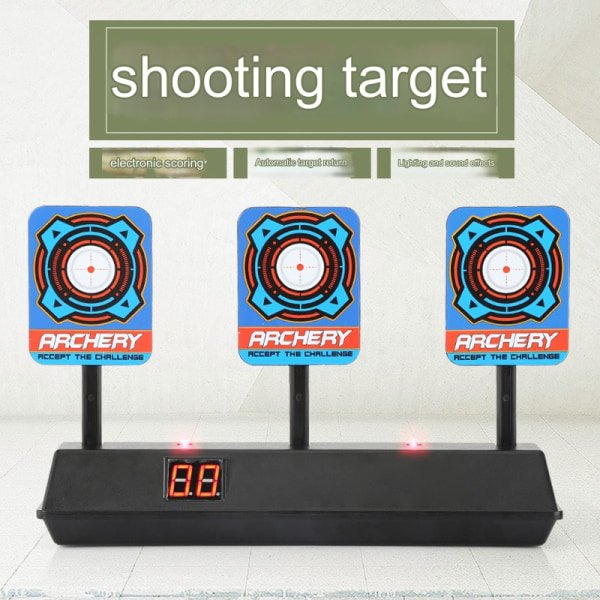 Elektronisk blink med lydeffekter og poengskjerm. Kast 3 blinker og de vil automatisk stige. Barns vannpistol leketøy pistol skyting blink
