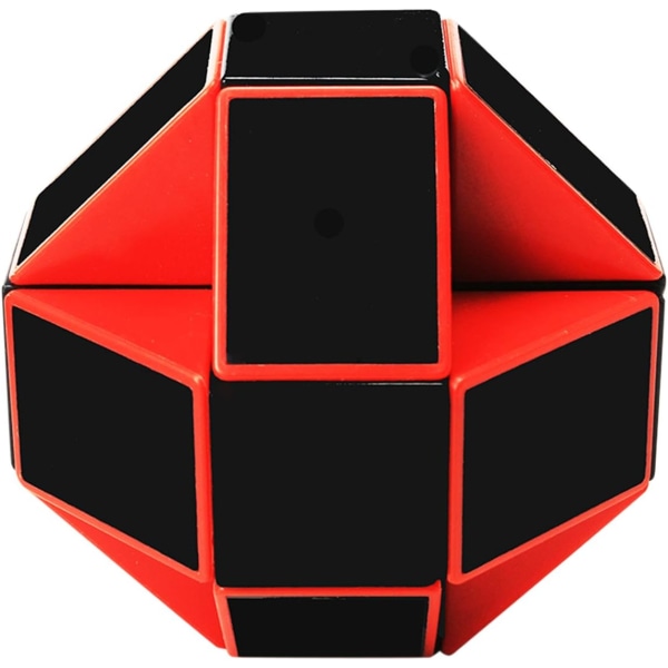 Magic Snake Snake Puzzle Cube, Svart RedMagic Cube med PVC Stick