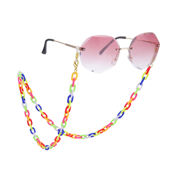 Farve Briller Chain Strap Holder Akryl Cord Solbriller Halskæde