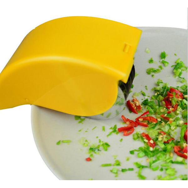 Gul 1 st rostfritt stål rostfri roterande skivare hackare grönsaksköksverktyg