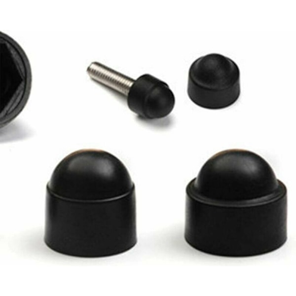 145 st plastbultskydd, täckmutter bouon mutter hexagonal svart hexagonalt skydd skruvskydd m4 m5 m6 m10 m12 m12
